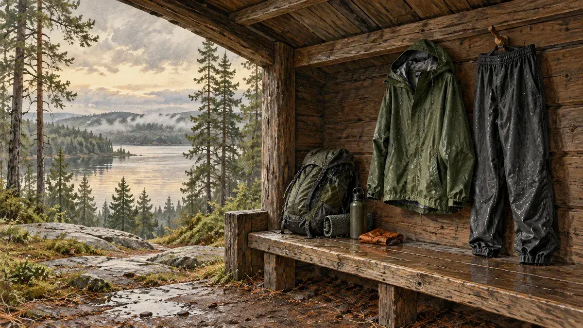 Illustration av en jacka och ett par byxor